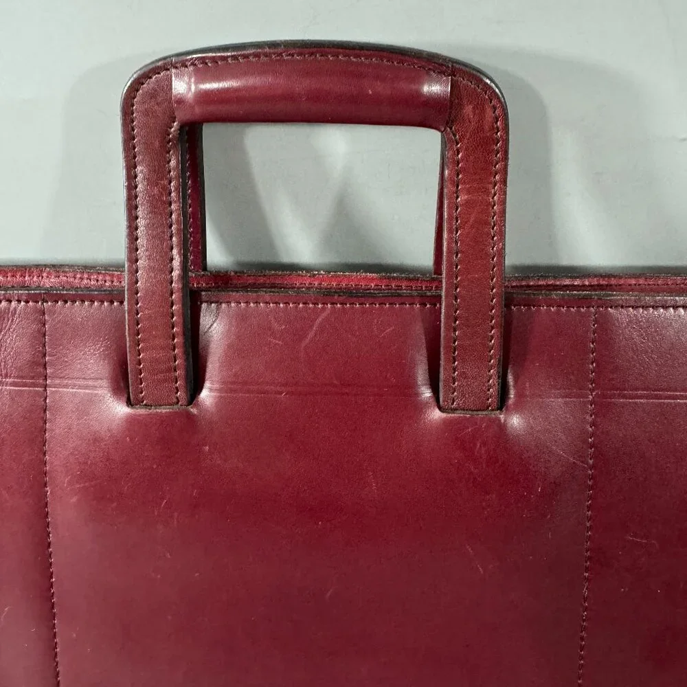 Vintage Schlesinger Brother Burgundy Leather Briefcase